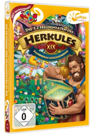 Die 12 Heldentaten des Herkules 19: Pandoras Geschenkbox Sammleredition &ndash; Zeitmanagement-Spiel f&uuml;r PC, CD bei sunrise-games.de