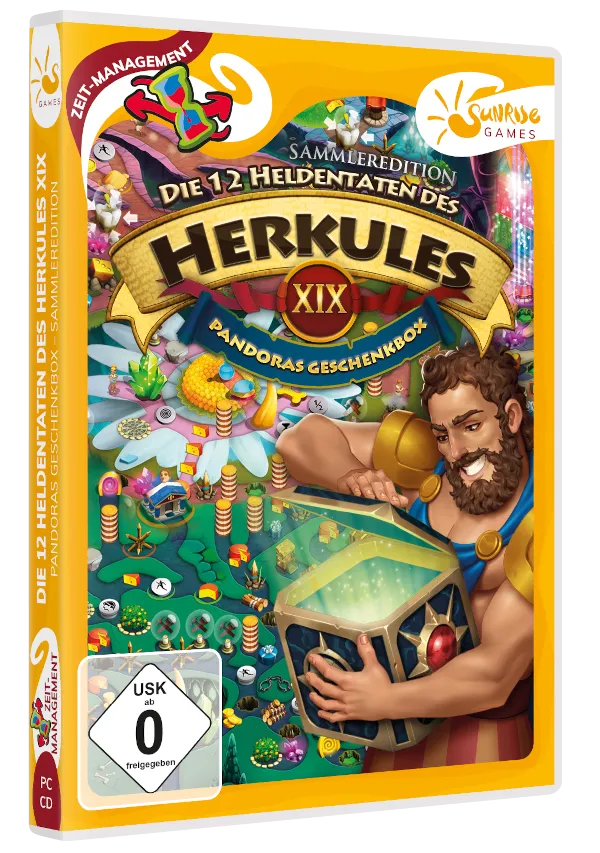 Die 12 Heldentaten des Herkules 19: Pandoras Geschenkbox Sammleredition – Zeitmanagement-Spiel für PC, CD bei sunrise-games.de